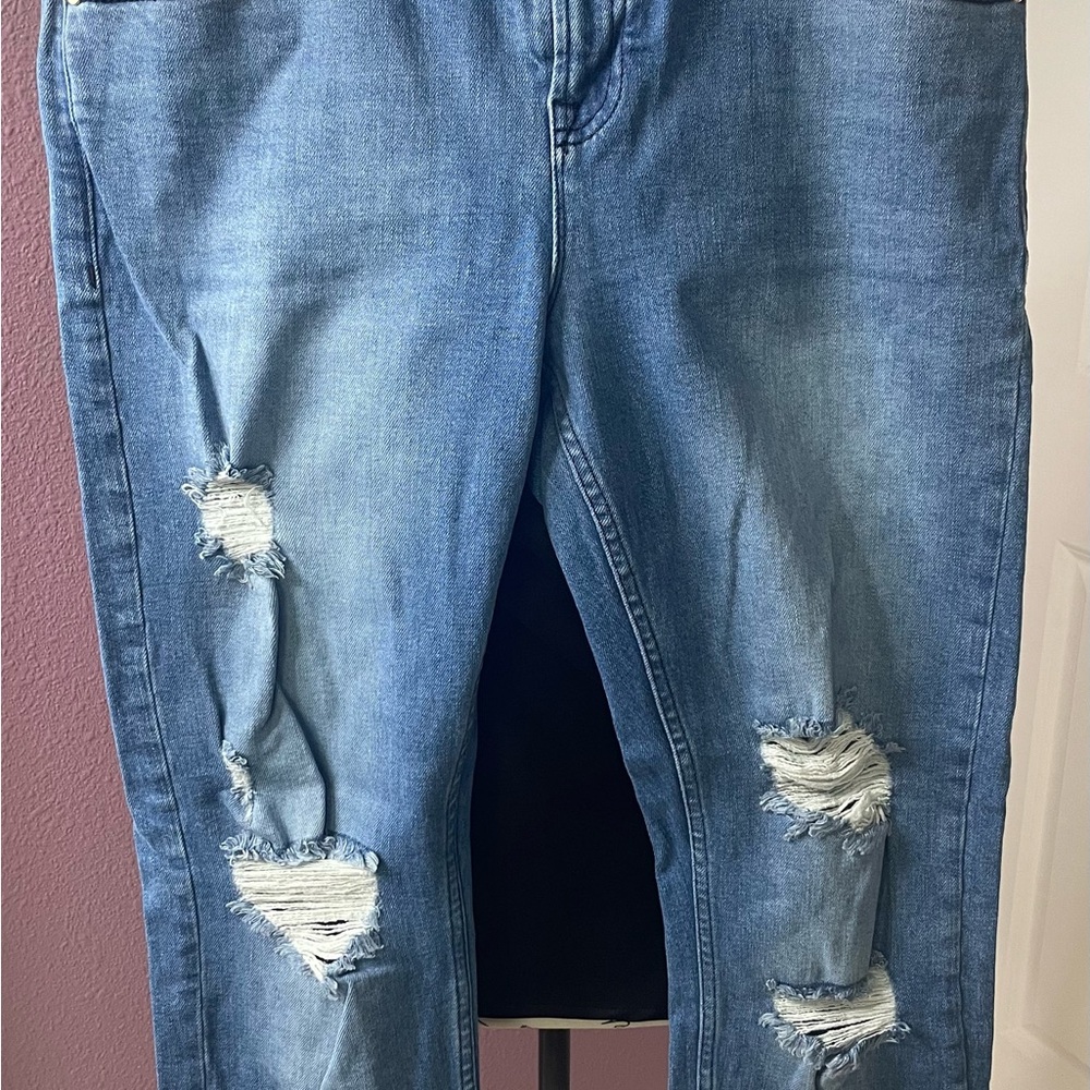 Ted Baker Light Blue Ripped Boyfriend Jeans
